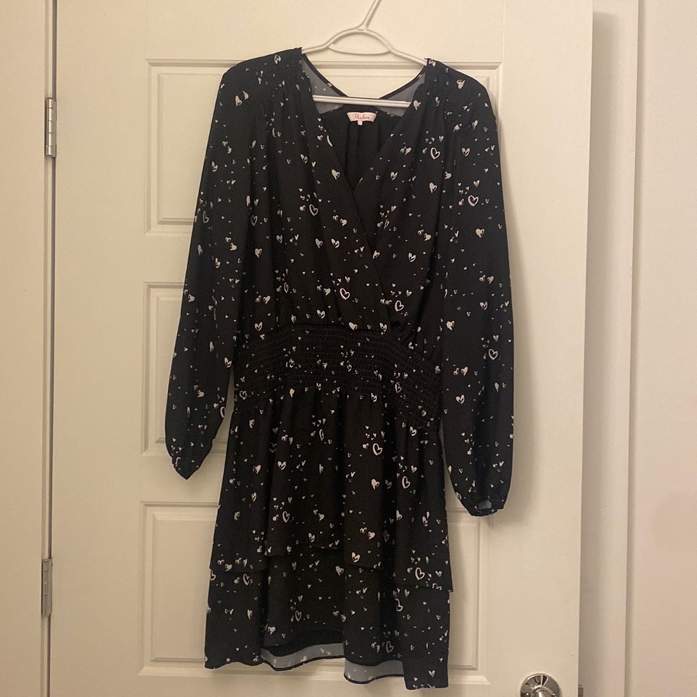 Parker Black Dress with hearts